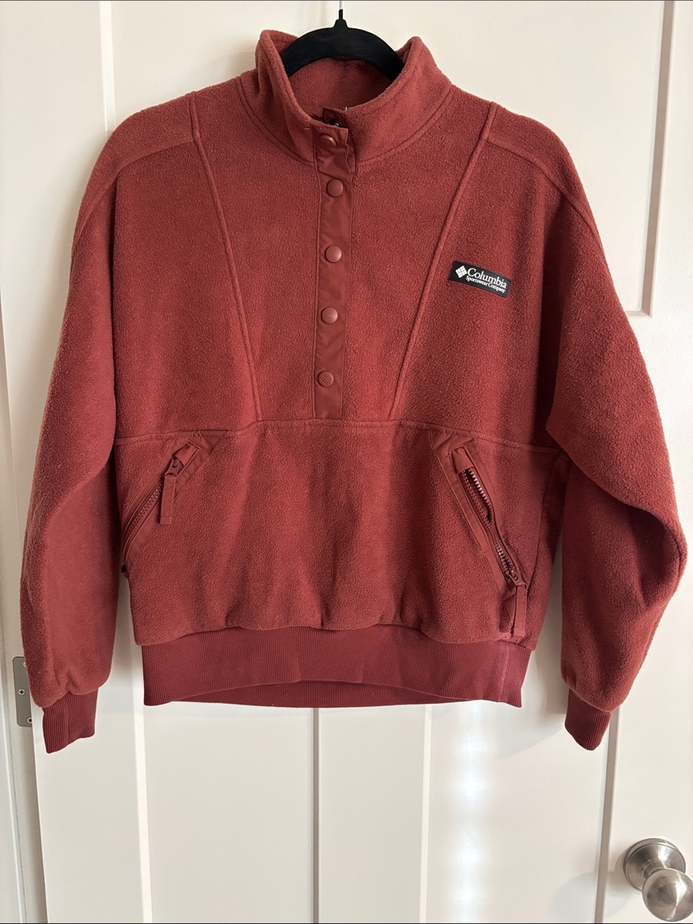 Columbia Women's Rust Snap-Placket Fleece Pullover